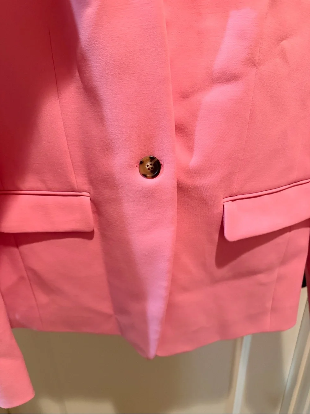 J. Crew Bright Pink Single-Button Tailored Blazer